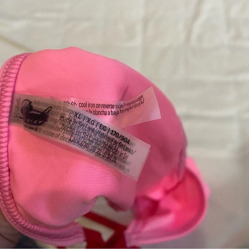 New! Frankie's Bikinis x Pink rosemary Tie Bikini Bottom 1524